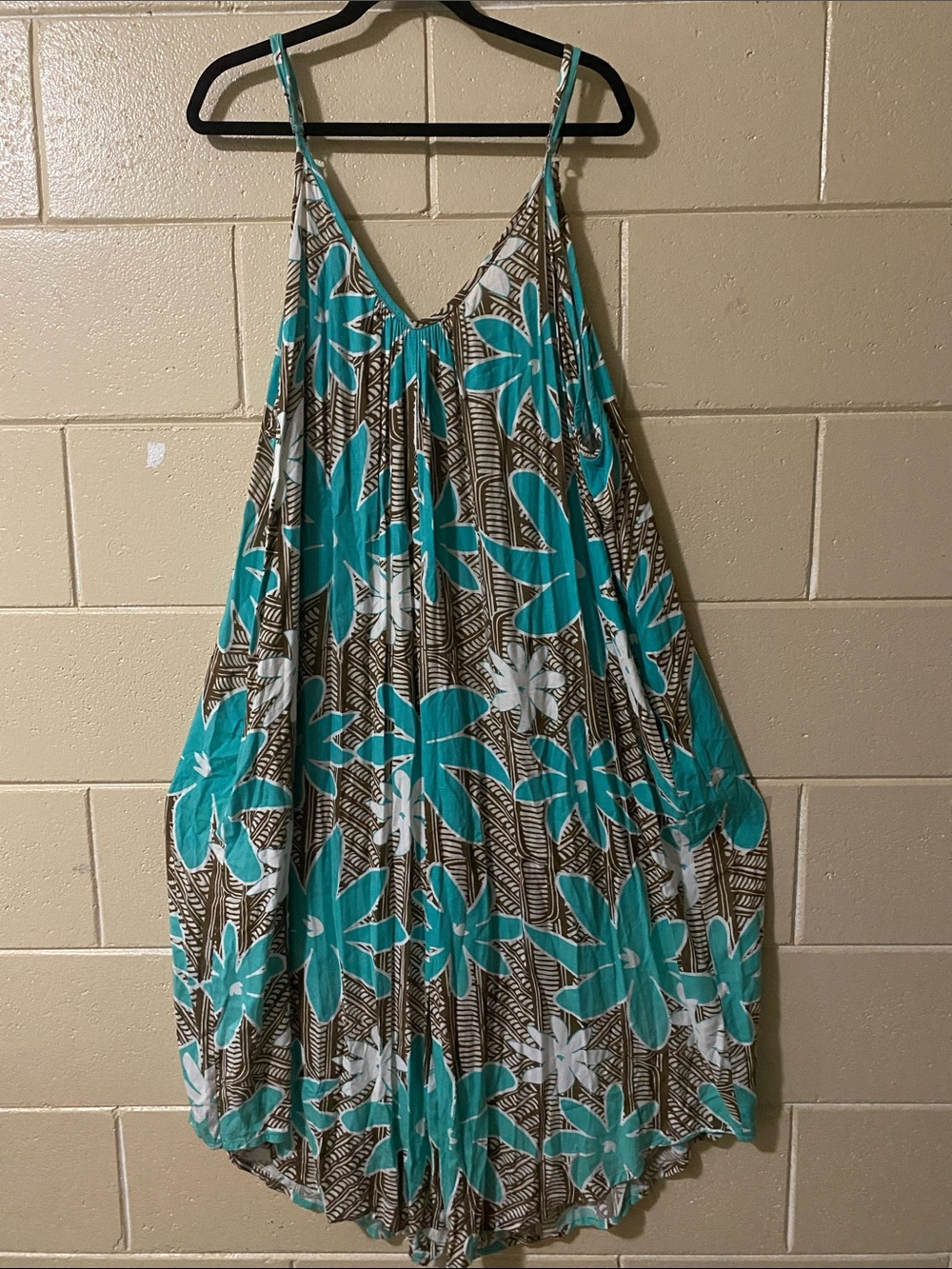 Tropical Turquoise & White Floral Rompers